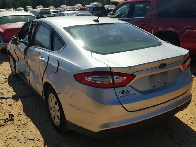 3FA6P0G71DR288924 - 2013 FORD FUSION S GRAY photo 3