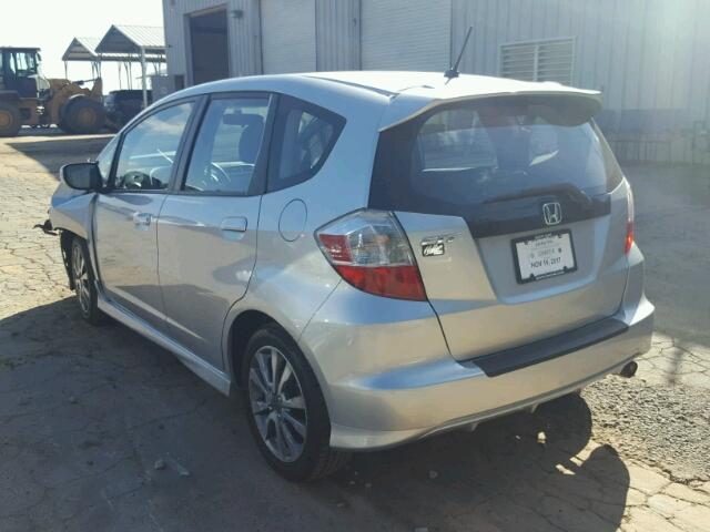 JHMGE8H58DC005786 - 2013 HONDA FIT SPORT SILVER photo 3