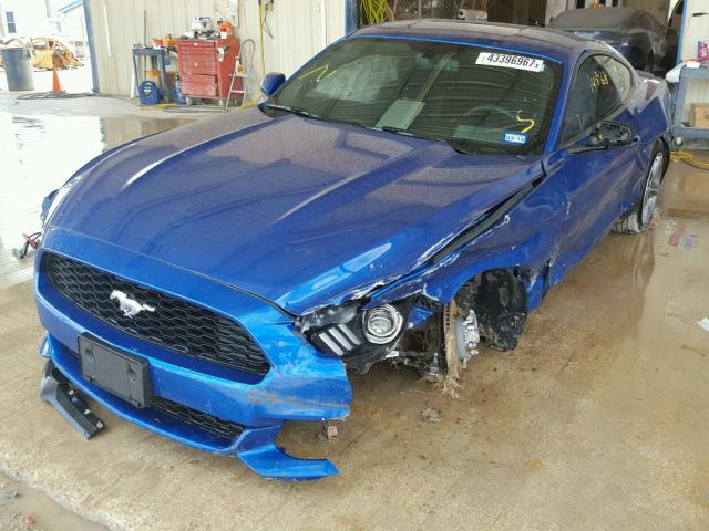 1FA6P8THXH5281167 - 2017 FORD MUSTANG BLUE photo 2