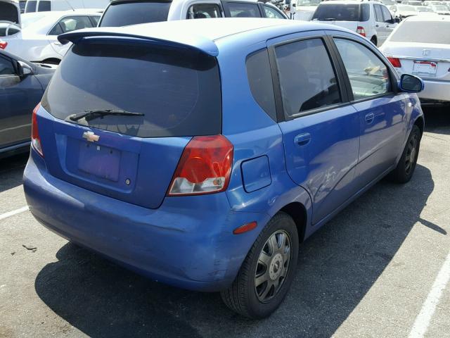 KL1TG62695B479857 - 2005 CHEVROLET AVEO LT BLUE photo 4