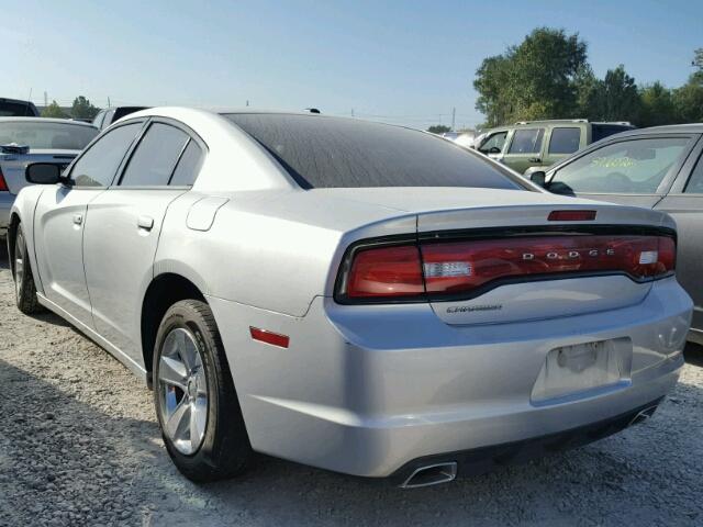 2C3CDXBG9CH131761 - 2012 DODGE CHARGER SE SILVER photo 3