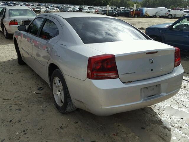 2B3KA43R67H624402 - 2007 DODGE CHARGER SILVER photo 3