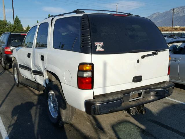 1GNEC13T05R213016 - 2005 CHEVROLET TAHOE C150 WHITE photo 3