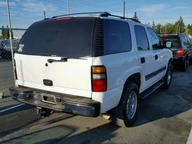 1GNEC13T05R213016 - 2005 CHEVROLET TAHOE C150 WHITE photo 4