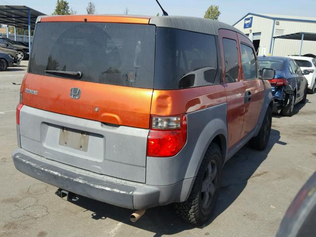 5J6YH28693L029171 - 2003 HONDA ELEMENT EX ORANGE photo 4