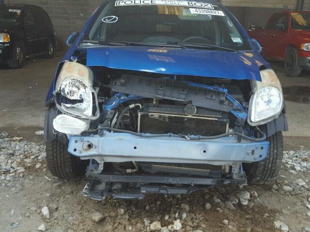 JTDKT903595261803 - 2009 TOYOTA YARIS BLUE photo 9