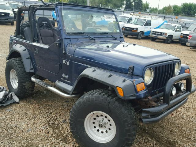 1J4FA39S83P311727 - 2003 JEEP WRANGLER C BLUE photo 1