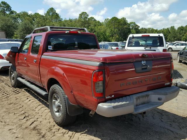 1N6ED29X34C442522 - 2004 NISSAN FRONTIER C RED photo 3