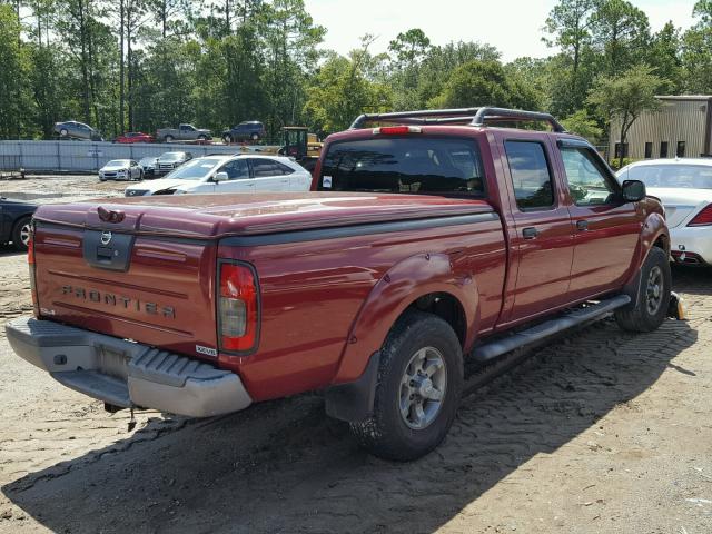 1N6ED29X34C442522 - 2004 NISSAN FRONTIER C RED photo 4