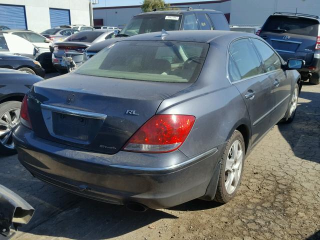 JH4KB16555C005386 - 2005 ACURA RL BLUE photo 4