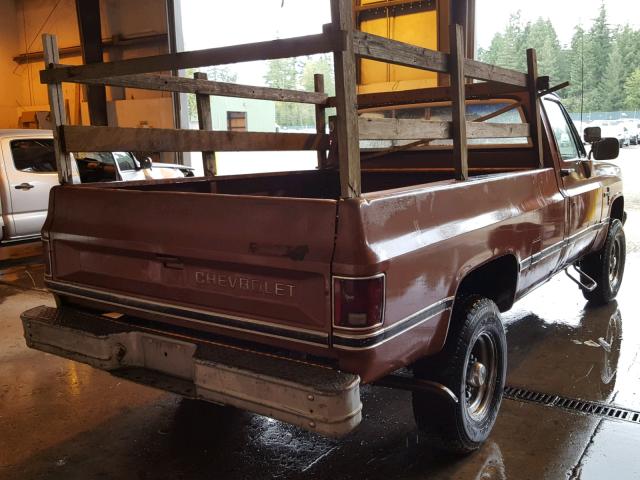 2GCEK24C3C1135837 - 1982 CHEVROLET K20 BROWN photo 4