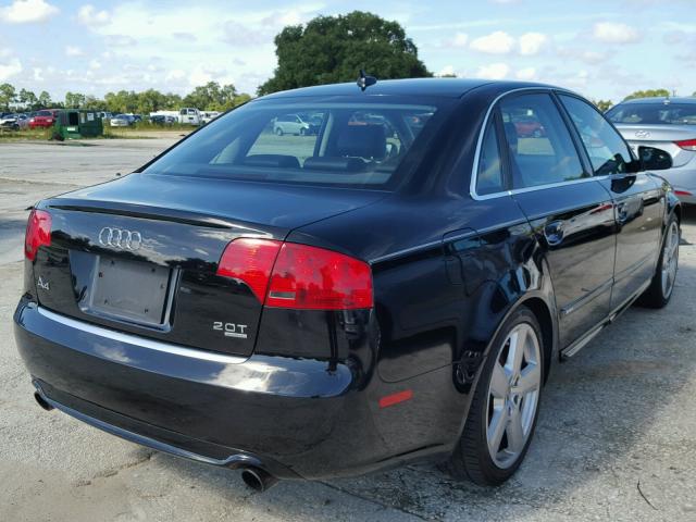 WAUEF78E48A025953 - 2008 AUDI A4 S-LINE BLACK photo 4