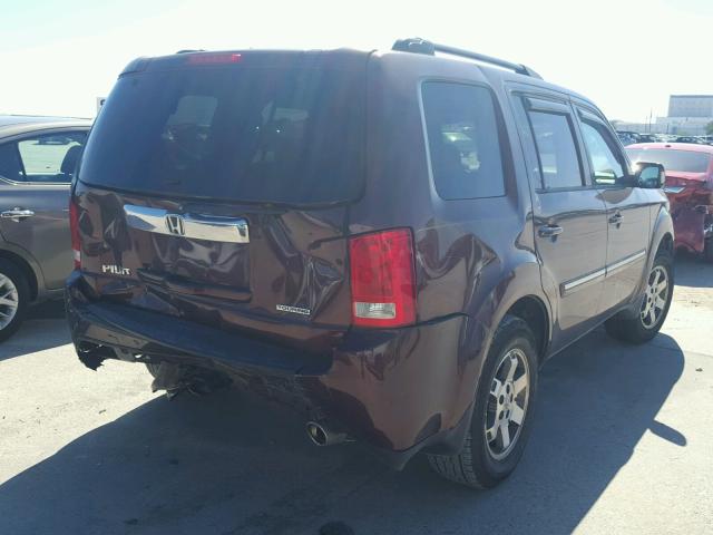 5FNYF38909B002349 - 2009 HONDA PILOT RED photo 4