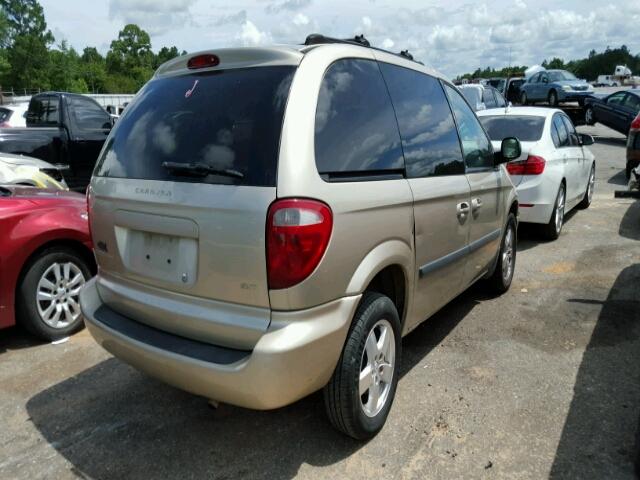 1D4GP45R45B286460 - 2005 DODGE CARAVAN SX BEIGE photo 4