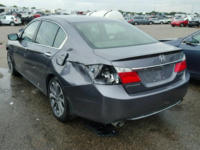 1HGCR2F55EA042541 - 2014 HONDA ACCORD GRAY photo 3