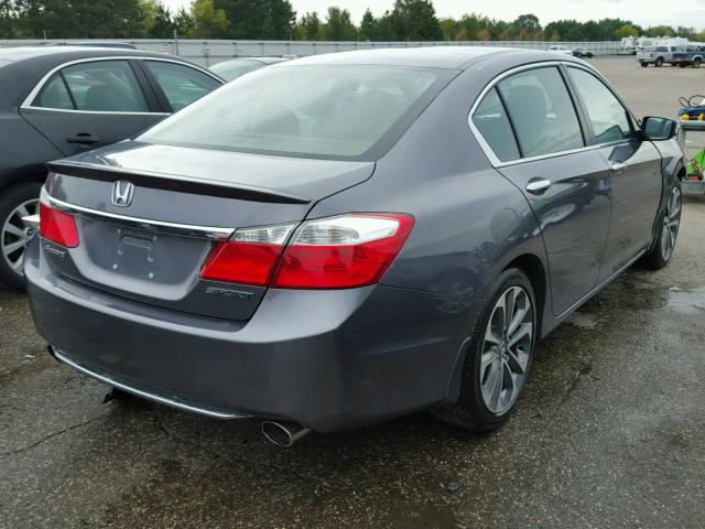 1HGCR2F55EA042541 - 2014 HONDA ACCORD GRAY photo 4