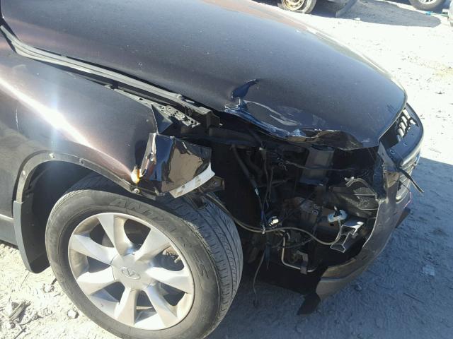 JNKAJ09FX8M354118 - 2008 INFINITI EX35 BASE MAROON photo 9