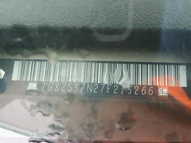 1G8ZS57N27F215266 - 2007 SATURN AURA TAN photo 10