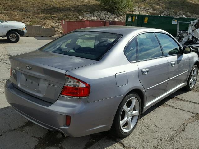 4S3BL616586220586 - 2008 SUBARU LEGACY 2.5 SILVER photo 4