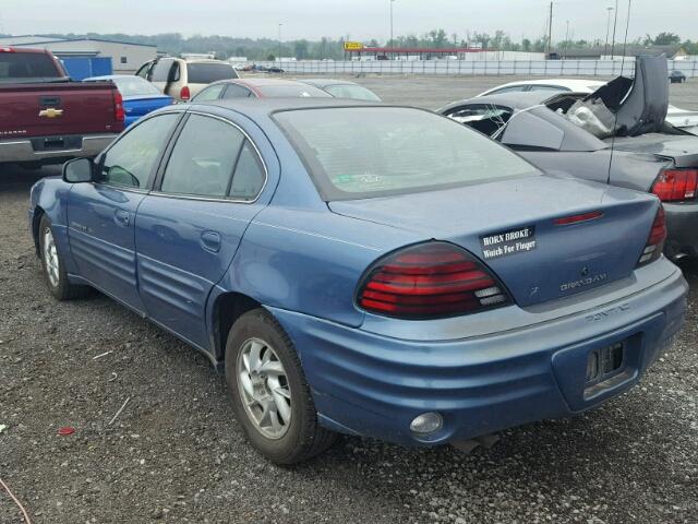 1G2NE52E9XM723074 - 1999 PONTIAC GRAND AM S ლურჯი ფოტო 3