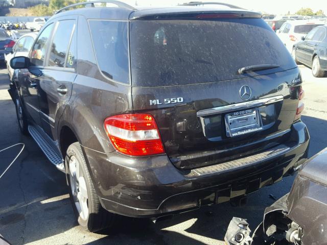 4JGBB72E88A315148 - 2008 MERCEDES-BENZ ML 550 BLACK photo 3