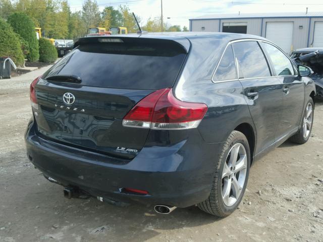 4T3BK3BB1DU080784 - 2013 TOYOTA VENZA LE BLUE photo 4