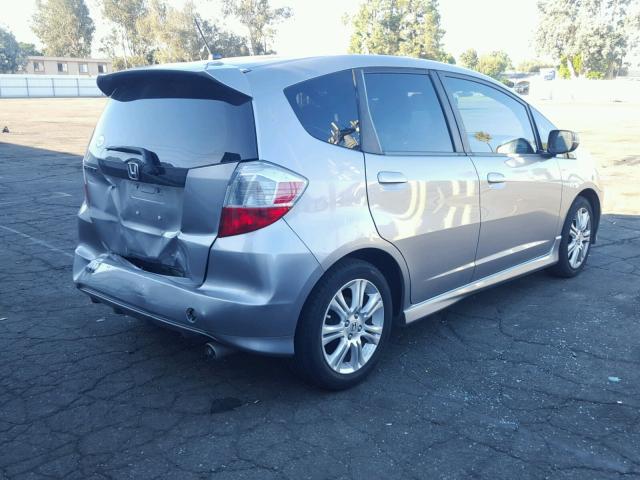 JHMGE884X9C007604 - 2009 HONDA FIT SPORT GRAY photo 4