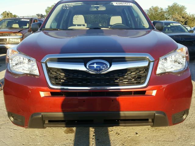 JF2SJABCXGH516530 - 2016 SUBARU FORESTER 2 MAROON photo 9