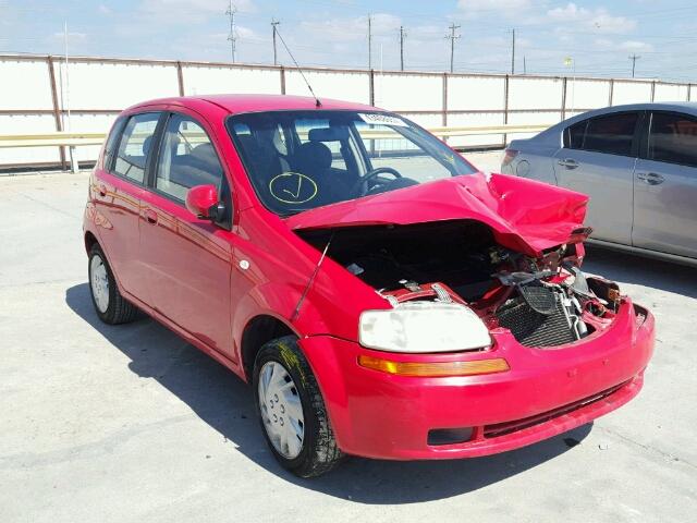 KL1TD66666B682757 - 2006 CHEVROLET AVEO BASE RED photo 1