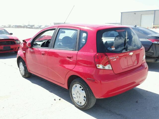 KL1TD66666B682757 - 2006 CHEVROLET AVEO BASE RED photo 3