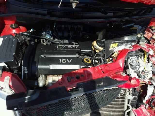 KL1TD66666B682757 - 2006 CHEVROLET AVEO BASE RED photo 7