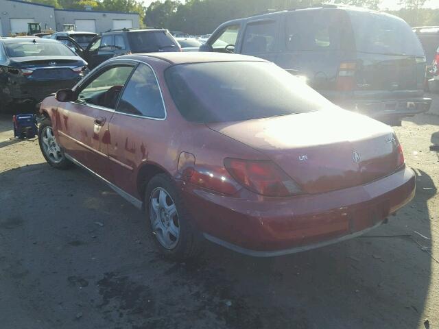 19UYA1258VL009163 - 1997 ACURA 2.2CL RED photo 3