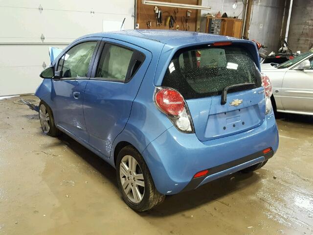 KL8CD6S99FC739464 - 2015 CHEVROLET SPARK 1LT Синий фото 3