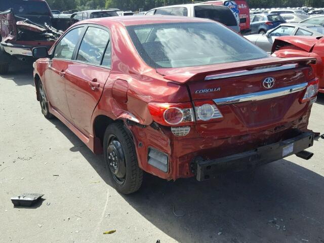 5YFBU4EE3DP181468 - 2013 TOYOTA COROLLA BA RED photo 3