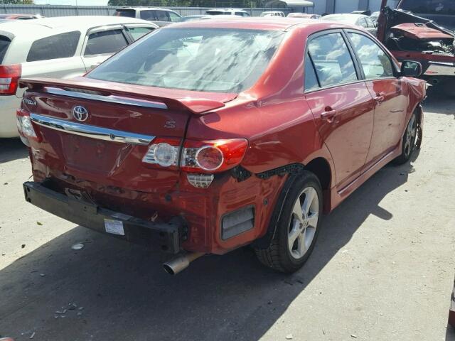 5YFBU4EE3DP181468 - 2013 TOYOTA COROLLA BA RED photo 4