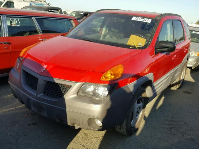 3G7DA03E51S502162 - 2001 PONTIAC AZTEK RED photo 2