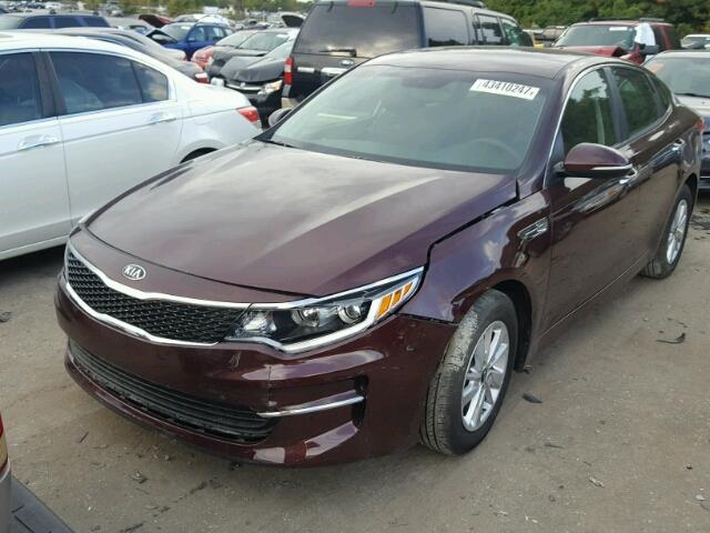 5XXGT4L36HG176158 - 2017 KIA OPTIMA LX BURGUNDY photo 2