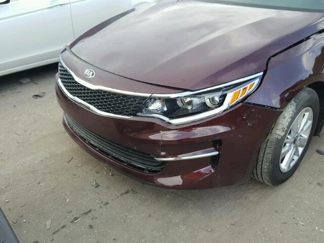 5XXGT4L36HG176158 - 2017 KIA OPTIMA LX BURGUNDY photo 9