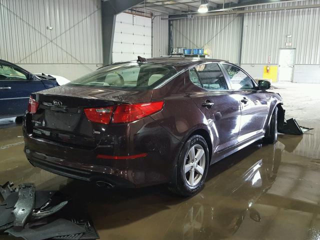 5XXGM4A7XEG284748 - 2014 KIA OPTIMA LX MAROON photo 4