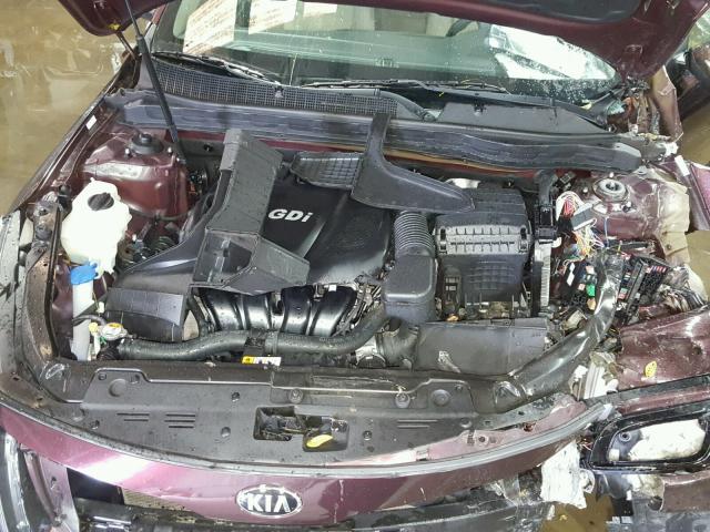 5XXGM4A7XEG284748 - 2014 KIA OPTIMA LX MAROON photo 7