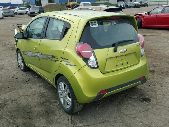 KL8CD6S95DC501852 - 2013 CHEVROLET SPARK 1LT GREEN photo 3