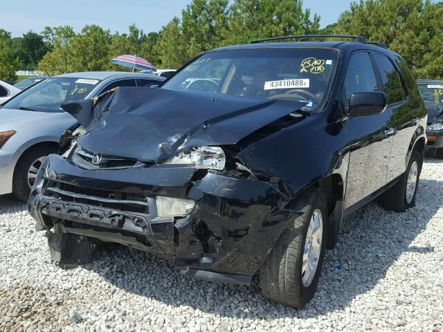 2HNYD18262H540884 - 2002 ACURA MDX BLACK photo 2