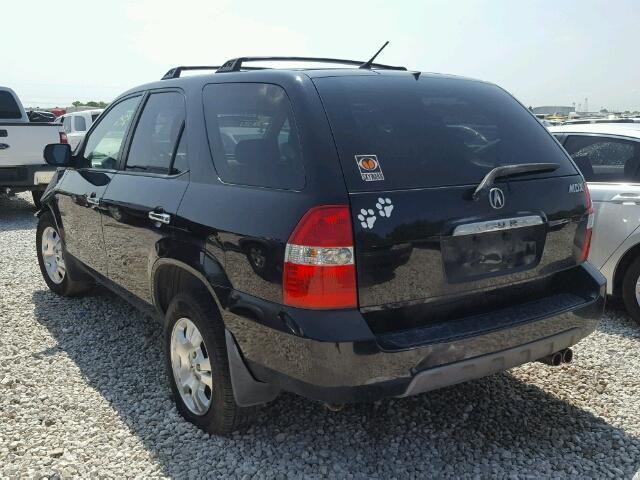 2HNYD18262H540884 - 2002 ACURA MDX BLACK photo 3