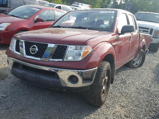 1N6AD07W37C421154 - 2007 NISSAN FRONTIER C RED photo 2