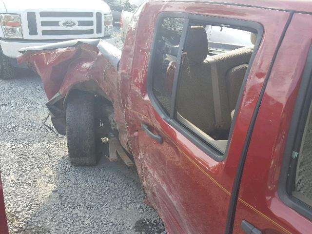 1N6AD07W37C421154 - 2007 NISSAN FRONTIER C RED photo 9