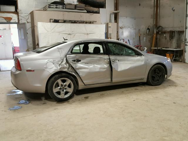 1G1ZH57B88F252911 - 2008 CHEVROLET MALIBU 1LT ვერცხლისფერი ფოტო 9
