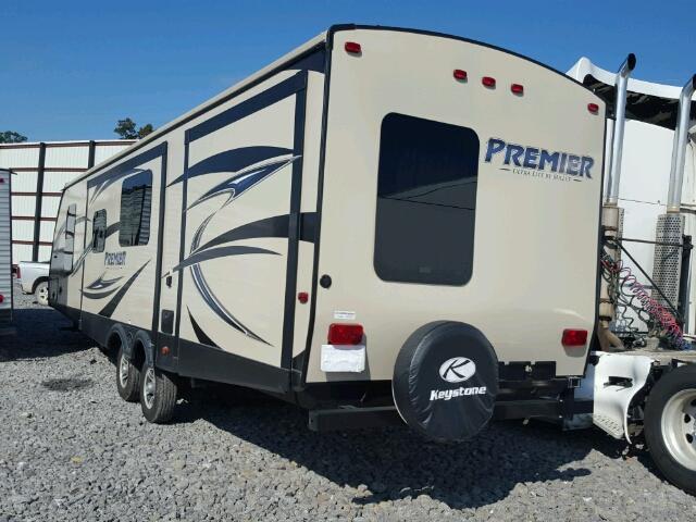 4YDT34B25HD420493 - 2017 KEYSTONE PREMIER BEIGE photo 3