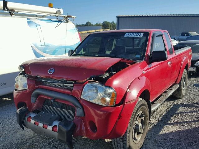 1N6ED26T44C413144 - 2004 NISSAN FRONTIER K RED photo 2