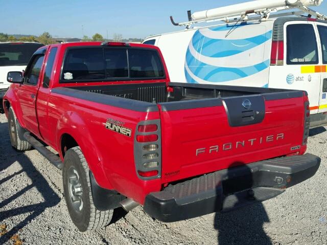 1N6ED26T44C413144 - 2004 NISSAN FRONTIER K RED photo 3