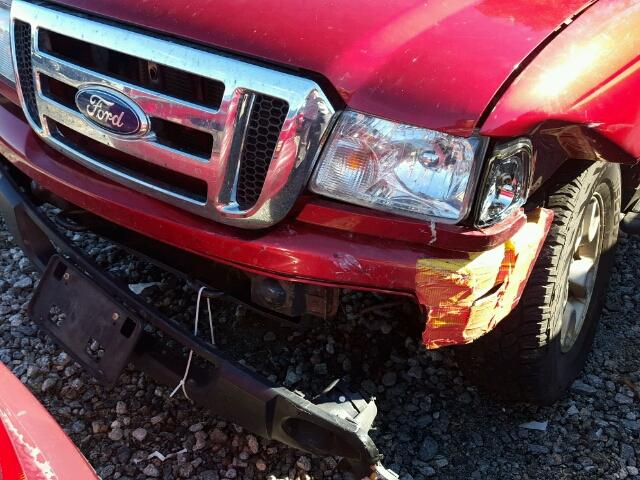 1FTLR4FE0BPA90645 - 2011 FORD RANGER RED photo 9